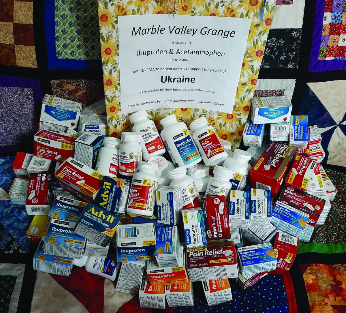 Marble Valley Grange aids Ukraine